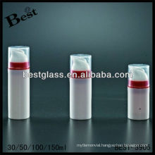 30/50/100/150ml cosmetic airless bottles, round shape, offer customizing the color